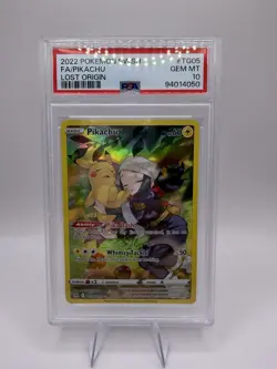 PSA 10 Pikachu Full Art Trainer Gallery TG05/TG30 Lost Origin Pokemon PSA 10 - Image 1