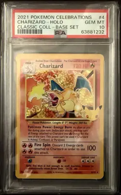 Charizard 2021 Pokemon Celebrations Classic Collection #4 PSA 10 - Image 1