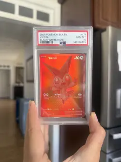 Pokemon Victini Sv: Black Bolt Black White Rare PSA 10 Gem Mint Holo 171/086 - Image 1