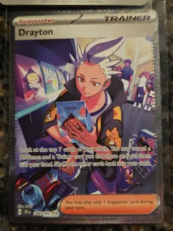 Pokemon TCG Drayton 244/191 Surging Sparks Special Illustration Rare NM - Image 1