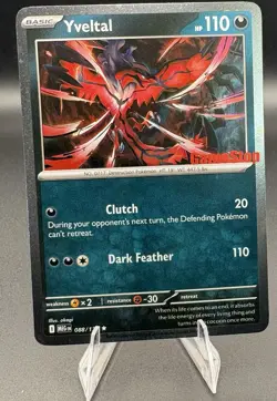 Pokemon Cosmos Holo Yveltal #088/132 GameStop Stamped Mega Evolution Promo - Image 1