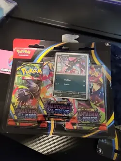 Pokemon TCG Mega Evolution Phantasmal Flames 3-Pack Blister SEALED - Image 1
