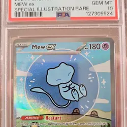 Pokemon Mew ex 232/091 SV: Paldean Fates Illustration Rare Holo PSA 10 - Image 1