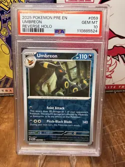 2025 POKEMON PRISMATIC EVOLUTIONS 059/131 UMBREON HOLO PSA 10 - Image 1