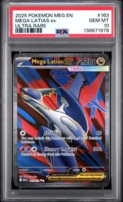 PSA 10 Mega Latias EX 163/132 Mega Evolution Ultra Rare Full Art Pokemon TCG - Image 1