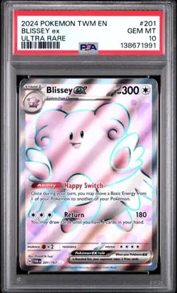 PSA 10 Blissey EX 201/167 Twilight Masquerade Ultra Rare Full Art Pokemon TCG - Image 1