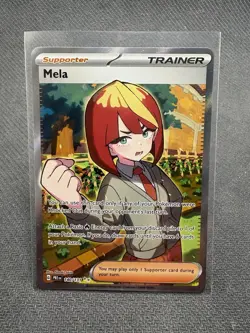 Mela 140/131 – Prismatic Evolutions Full Art Secret Rare – NM – 2025 Pokemon TCG - Image 1