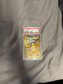 2024 POKEMON SSP EN-SURGING SPARKS HYPER RARE #247 PIKACHU EX PSA 9 - Image 3