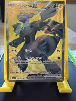 Pokemon Zekrom Ex 158/086 Sv: Black Bolt Ultra Rare Holo 230 HP Voltage Burst - Image 1