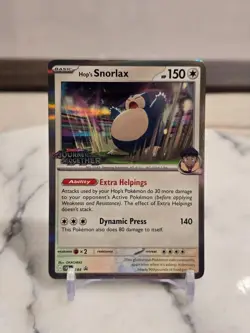 Pokemon TCG Hop's Snorlax -184(Prerelease) Sv: Scarlet & Violet Alternate Art MP - Image 1