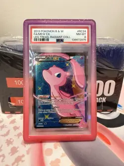 💖💖Pokemon PSA 8 Mew RC24/RC25 Legendary Treasures Radiant Collection Mint💖💖 - Image 1