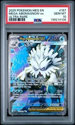 MEGA ABOMASNOW EX #157 PSA 10 2025 POKEMON MEG EN-MEGA EVOLUTION ULTRA RARE - Image 1