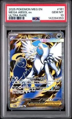 MEGA ABSOL EX #161 PSA 10 2025 POKEMON MEG EN-MEGA EVOLUTION ULTRA RARE - Image 1