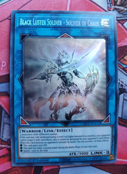 Yugioh Black Luster Solider - Soldier of Chaos GFTP-EN132 Ghost Rare 1st Ed NM - Image 1