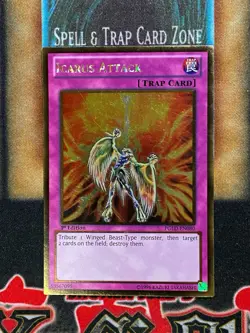 Yugioh Icarus Attack PGLD-EN080 Gold Rare 1st Ed NM - Image 1