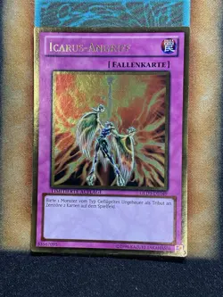 Yugioh Icarus Attack GLD3-EN049 Gold Rare Limited Edition GERMAN LP - Image 1
