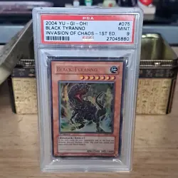 Yu-Gi-Oh! TCG Konami Black Tyranno Invasion of Chaos 1st Ed IOC-075 PSA 9 - Image 1