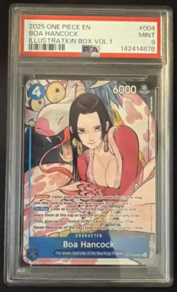 2025 ONE PIECE PROMOS ILLUSTRATION BOX VOL.1 #004 BOA HANCOCK PSA 9 - Image 1