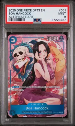 2025 ONE PIECE OP13-CARRYING ON HIS WILL ALTERNATE ART #051 BOA HANCOCK PSA 9 - Image 1