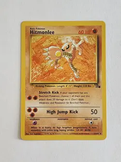 Pokemon Hitmonlee Fossil Unlimited Regular Card 22/62 Excellent - Image 1
