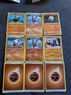 Pokemon TCG Pancham 9 Card Lot With 3 Fighting Energies - Image 1