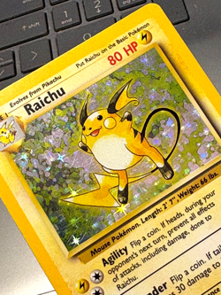 Raichu - 14/102 - Pokemon Base Set Unlimited Holo Rare Card WOTC MP/HP Card - Image 3