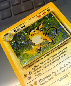 Raichu - 14/102 - Pokemon Base Set Unlimited Holo Rare Card WOTC MP/HP Card - Image 4