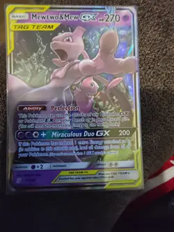 Mewtwo & Mew GX 71/236 Unified Minds Holo Tag Team NM Pokemon Card - Image 1