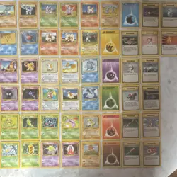 Pokemon TCG Base Set UNLIMITED 50 Card Lot Wizards of the Coast *NO DUPLICATE - Image 1