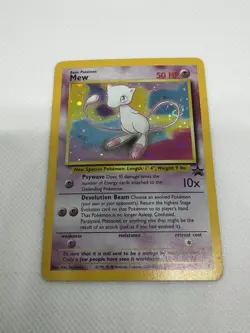 MEW Pokemon Card - WOTC Promo - Black Star - #9 - HOLO - NM (F) W/ Swirl. - Image 3