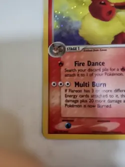 Pokemon TCG Flareon 5/115 EX Unseen Forces 2005 Holo Rare Card WITH STAMP - Image 3
