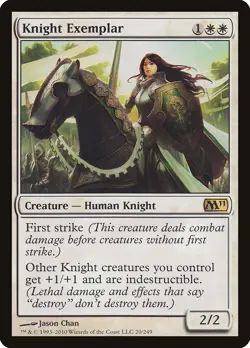 Knight Exemplar Magic 2011 / M11 HEAVILY PLD White Rare MAGIC MTG CARD ABUGames - Image 1