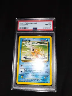 Pokemon TCG Magikarp Base Set Unlimited Card 35/102 PSA 8 - Image 2