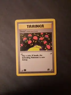 Pokemon Card Team Rocket 1st Edition Regular Finish Sleep! Trainer 79/82 VLP-NM. - Image 4