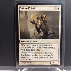 MTGG Suture Priest New Phyrexia Magic Creature Cleric Card - Image 1