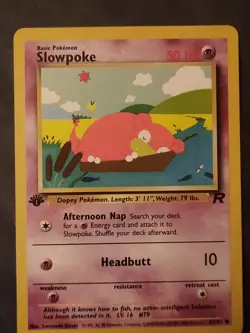 Pokemon Card TCG Slowpoke Team Rocket 67 Regular 1st Edition Common - Image 1