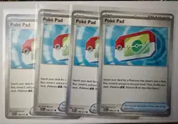 Lot of 4 Pokemon Poke Pad Trainer Item Card ASC 198/217 English 2026 - Image 4