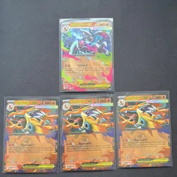 Pokemon MEP Mega Charizard X EX 029 Y EX 030 Holo English Fire Card Lot of 5 - Image 1