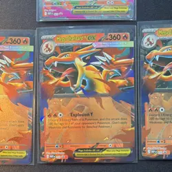Pokemon MEP Mega Charizard X EX 029 Y EX 030 Holo English Fire Card Lot of 5 - Image 3
