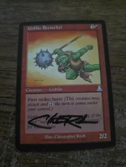 Goblin Berserker SIGNED By Christopher Rush Mtg Magic The Gathering - Image 1