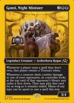 MTG Aetherdrift *FIRST-PLACE FOIL* R Gonti, Night Minister #0450 - Image 1