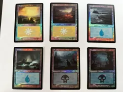 MTG Innistrad Remastered 10 Foil Basic Lands Magic The Gathering NM - Image 1