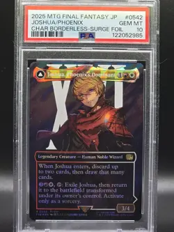 2025 MTG Final Fantasy Joshua Phoenix's Dom Borderless Surge Foil R 0542 PSA 10 - Image 1