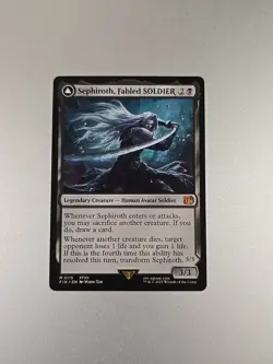 Magic the Gathering Final Fantasy Sephiroth Fabled Soldier Non-Foil Mythic - Image 1