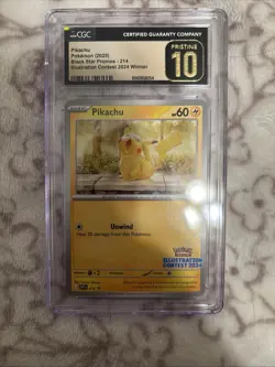 Pokemon Pikachu TCG Illustration Contest 2024 Promo Black Star SVP 214 - Image 1