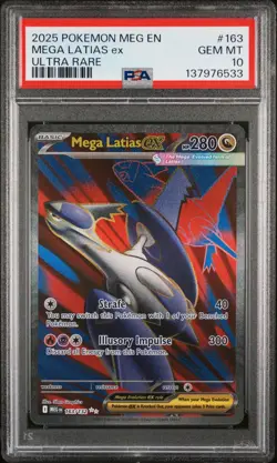 2025 POKEMON MEG EN-MEGA EVOLUTION ULTRA RARE #163 MEGA LATIAS EX PSA 10 - Image 1