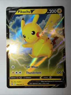 💥 Pikachu V 086/264 Ultra Rare Holo SWSH08: Fusion Strike Pokemon TCG - Image 2