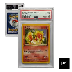 Pokemon Ponyta 1st EDITION #64/82 PSA NM/MT 8 2000 Pokemon Rocket - Image 1
