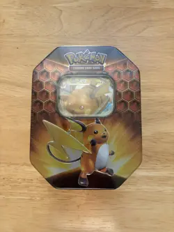 Pokemon TCG Hidden Fates Raichu GX Tin NEW & Factory Sealed - Image 1