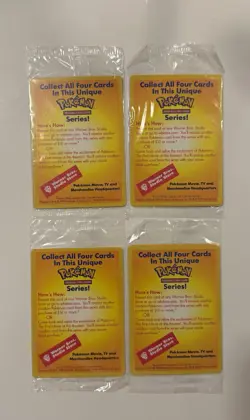Pokemon Movie Promo Series 1999 Sealed Promo Packs Lot of 4 Nintendo Collectible - Image 2